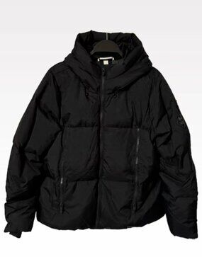 Under Armour Women's Limitless Down Hooded Puffer cropped Jacket Black L